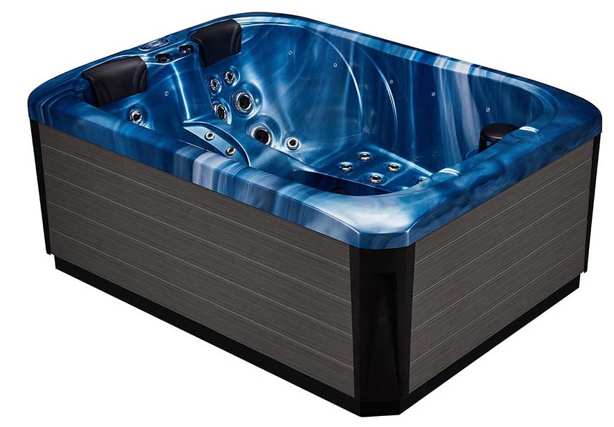 Blue Acrylic a Family of Three Leisure Hydromassage Hot Tub