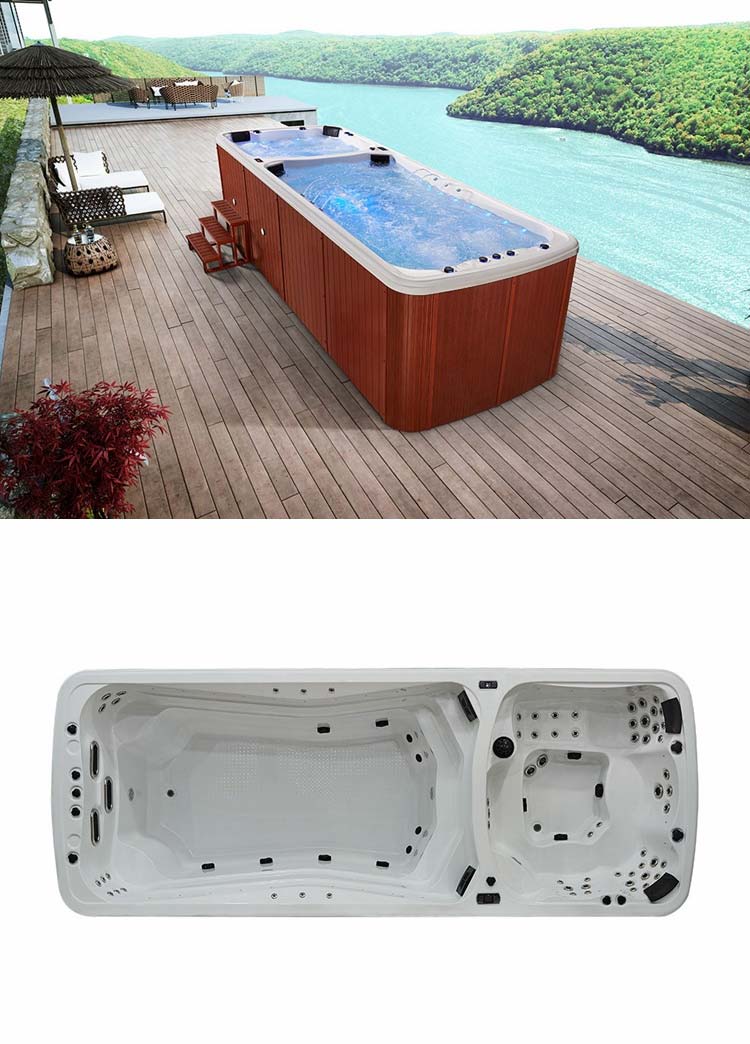 Portable Fiberglass Mini Wood Dubai Sex SPA Swimming Pool Wood 6m
