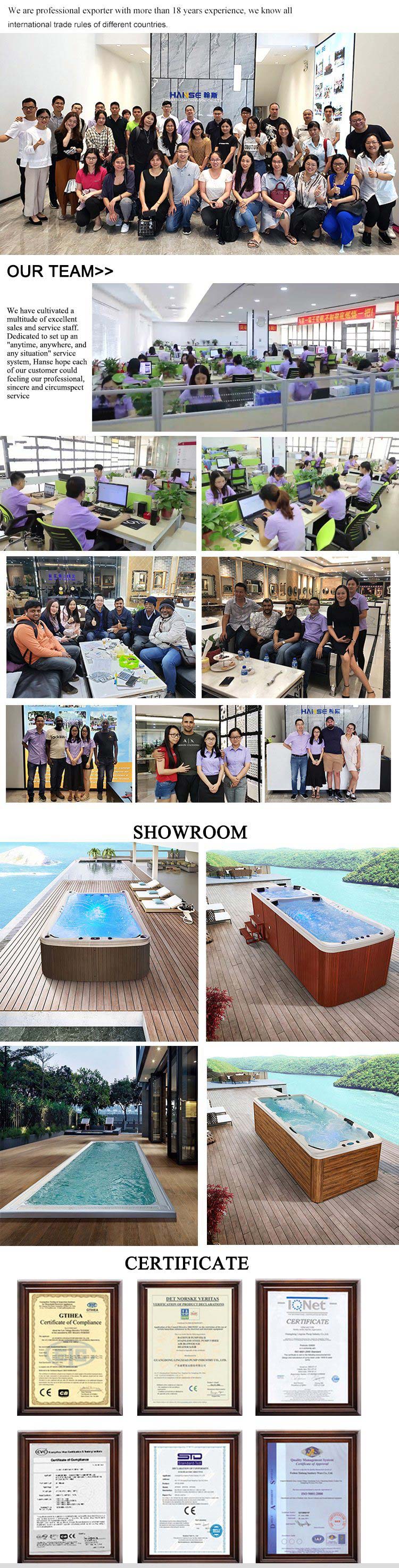 Fiberglass Shipping Container Wood Above Ground Prefabricated Whirlpool Large Swimming Pool