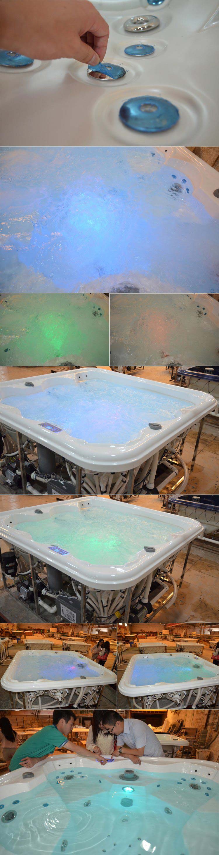 6 Person with Colorful Lights Japanese SPA Massage Hot Tub Outdoor